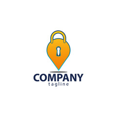 Logo Design Elements Security Lock location icons