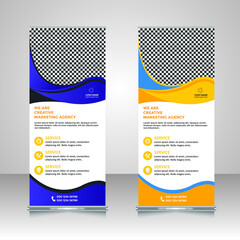 roll up banner design template premium file