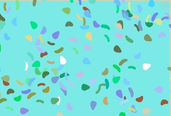 Light Multicolor, Rainbow vector pattern with chaotic shapes.