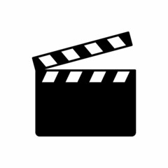 movie clapperboard vector icon