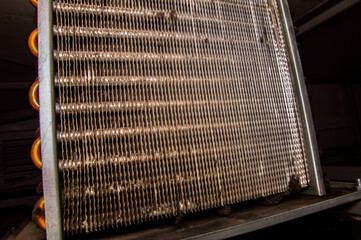 Aluminum grid for the copper condenser of the refrigeration unit. Refrigerator repair....