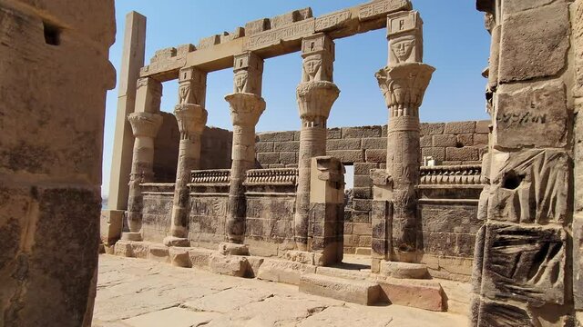 Philae Temple Complex. Temple Of Isis. Philae, Agilkia Island, Aswan, Egypt