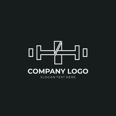 Letter I Logo With barbell. Fitness Gym logo. fitness vector logo design for gym and fitness
