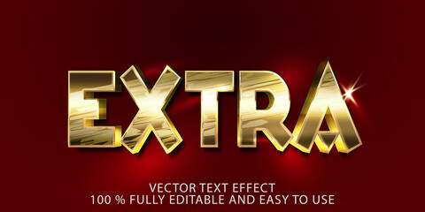 EXTRA GOLD VECTOR TEXT EFFECT