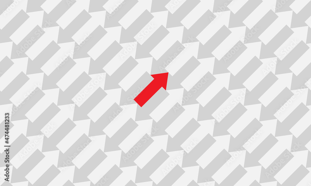 Aufkleber business arrow target direction concept to success background. vector pattern growth way web templat