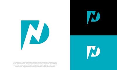 Initials P. PN. NP logo design. Initial Letter Logo.