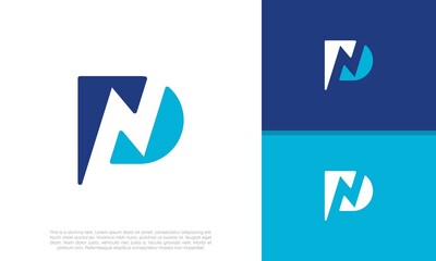 Initials P. PN. NP logo design. Initial Letter Logo. © harika013