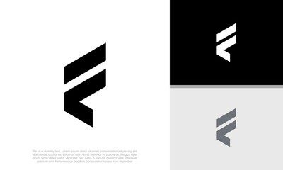 Initials F logo design. Initial Letter Logo.