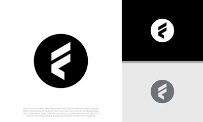 Initials F logo design. Initial Letter Logo.