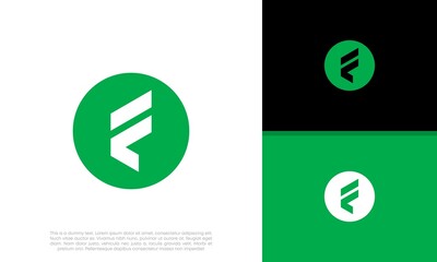 Initials F logo design. Initial Letter Logo.