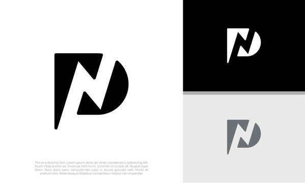 Initials P. PN. NP logo design. Initial Letter Logo.