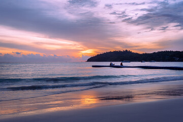 Beautiful Sunset beach in Koh Lipeh,Thailand