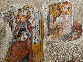 Eremo di Santa Maria Giacobbe - Foligno, affreschi della cappella	