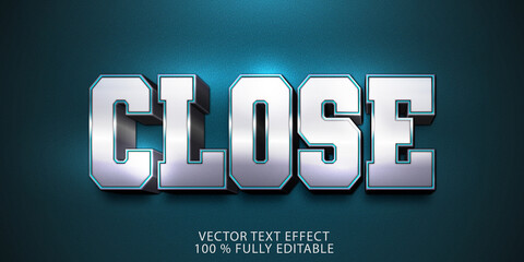 CLOSE IRON VECTOR TEXT EFFECT