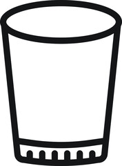 The illustration of glass bottle. Suitable for unique glass bottle icon.