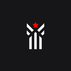 Initial letter Y with star logo.