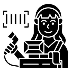 cashier glyph icon