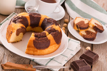 Marble ring cake.