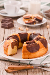 Marble ring cake.