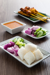 Nasi Himpit or rice cube