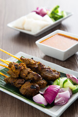 Malaysian beef satay with delicious peanut sauce.