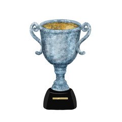 素材感のあるシルバーのトロフィー