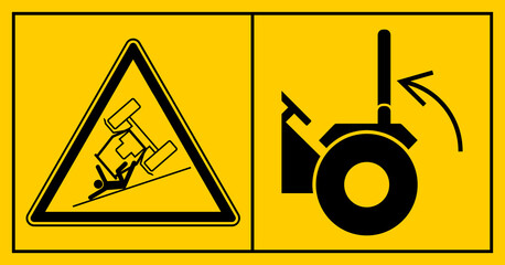 cmssn131 CombinationMachineSafetySignNew cmssn - mssn79mssn87h horizontal - Kennzeichnung . Verriegeln Sie den Überrollbügel immer in Schutzstellung, sofern es die Arbeitsbedingungen erlauben. g11012 © fotohansel