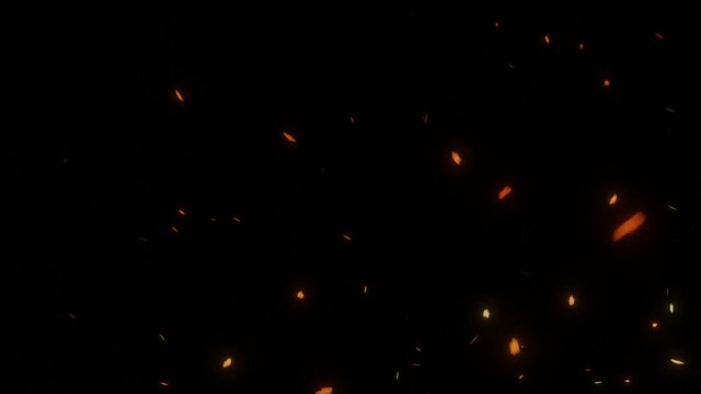 fire burning embers ash particles