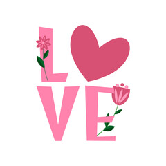 valentine greeting card with flowers