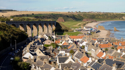 Ruined viaduct at Seatown, Cullen on the Moray Coast