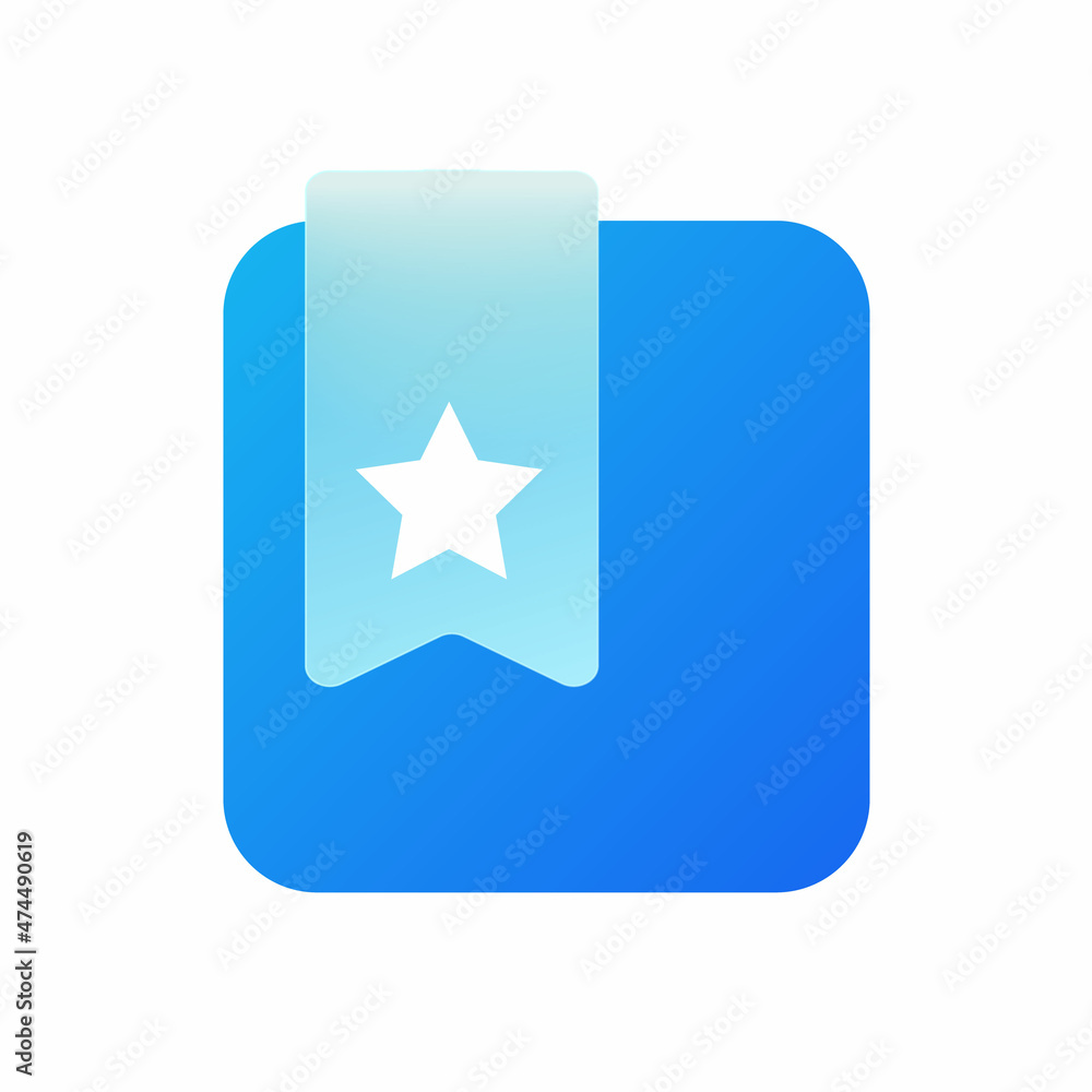 Aufkleber Vector modern trend icon in the style of glassmorphism with gradient, blur and transparency. favorites or bookmarks symbol and icon