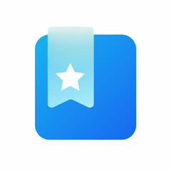 Vector modern trend icon in the style of glassmorphism with gradient, blur and transparency. favorites or bookmarks symbol and icon