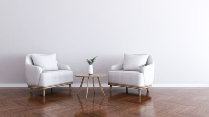 Room interior with Wall Background. 3D rendering ,3D illustration	