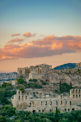 Naklejka premium Sunset at Acropolis of Athens