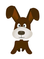 Cute dog icon. vector illustration