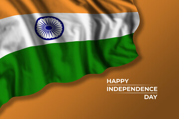 India independence day card with flag
