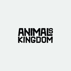 Animals kingdom text or logotype with custom font
