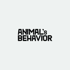 animals behavior text or logotype with custom font
