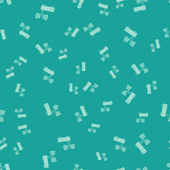 Green Router and wi-fi signal icon isolated seamless pattern on green background. Wireless ethernet modem router. Computer technology internet. Vector