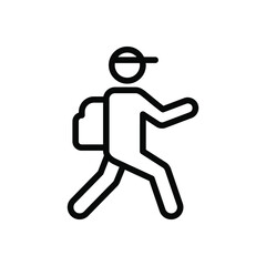 Backpacker icon vector graphic