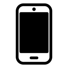 Mobile Phone Contact Flat Icon Isolated On White Background