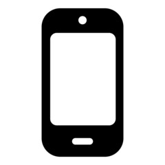 Mobile Phone Contact Flat Icon Isolated On White Background