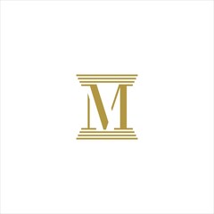 Fototapeta premium letter m logo vector template law
