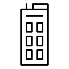 Modern Town Building Flat Icon Isolated On White Background