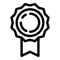 Quality Badge Flat Icon Isolated On White Background