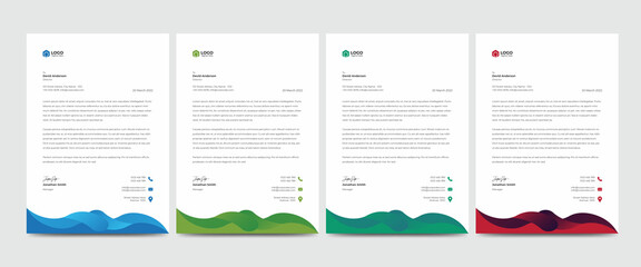 Fototapeta premium Creative Corporate Modern Business Letterhead Template Design