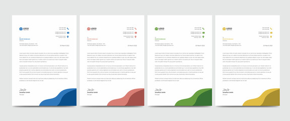 Creative Corporate Modern Business Letterhead Template Design