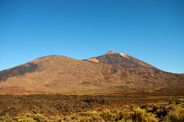 Volcano El Teide in The National Park of Las Canadas  del Teide on Tenerife, Canary Islands.