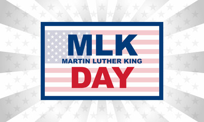 Obraz premium Martin Luther King Jr. Day. MLK. Third Monday in January. Holiday concept. Template for background, banner, card, poster with text inscription. Vector EPS10 illustration