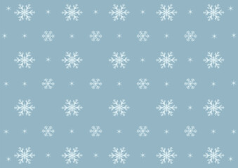 Naklejka na ściany i meble Merry Christmas and Happy New Year festive design with beautiful snowflakes border. Winter light blue background. Christmas decoration. Vector illustration.